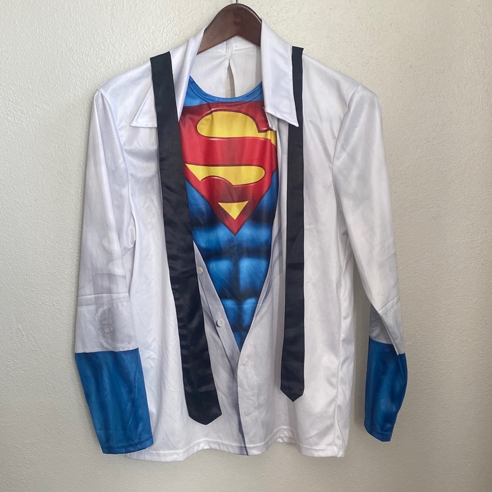 Superman Costume Shirt with Tie